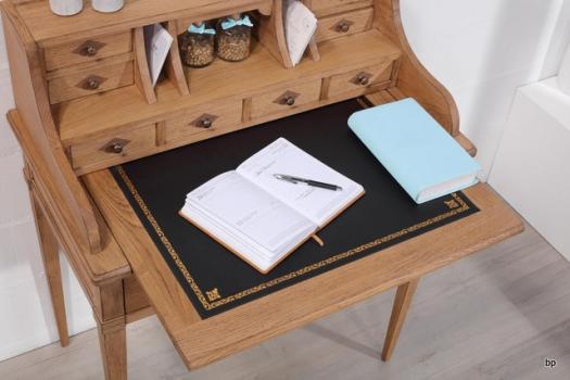 Secretaria estilo francés Juan Luis fabricada en madera de roble macizo estilo Directoire acabado cepillado natural antik