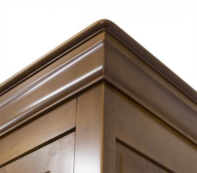 Armario Cristina de 3 puertas fabricado en madera de cerezo macizo al estilo Louis Philippe Puertas correderas con espejo