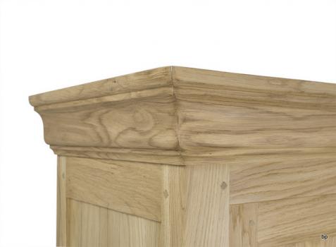Armario Enrico de 1 puerta fabricado en madera de Roble macizo estilo contemporáneo Acabado cepillado natural