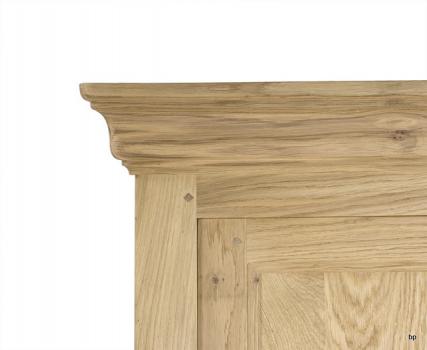 Armario Enrico de 1 puerta fabricado en madera de Roble macizo estilo contemporáneo Acabado cepillado natural