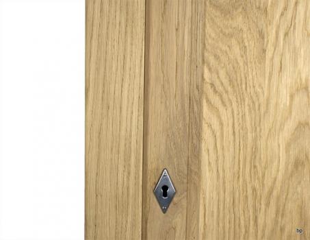 Armario Enrico de 1 puerta fabricado en madera de Roble macizo estilo contemporáneo Acabado cepillado natural