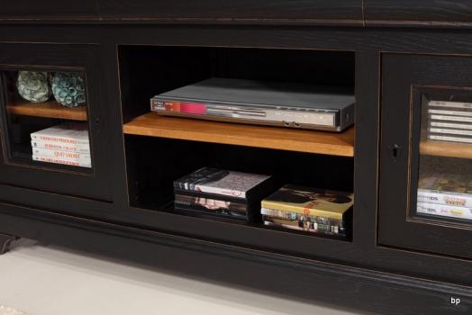 Mueble TV fabricado en madera de Roble macizo estilo Provenzal Acabado bicolor