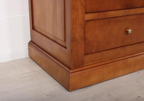 Biblioteca Laura de 2 cuerpos fabricada en madera de Cerezo macizo al estilo Louis Philippe 