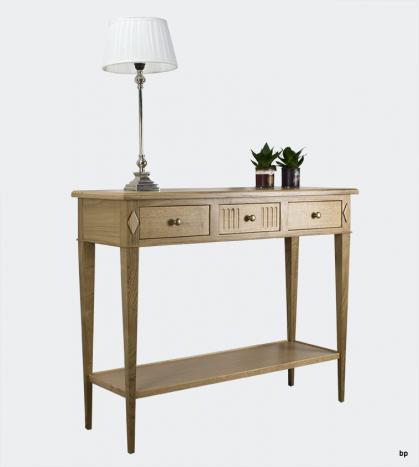Consola Gastón fabricada en madera de Roble macizo estilo Directorio