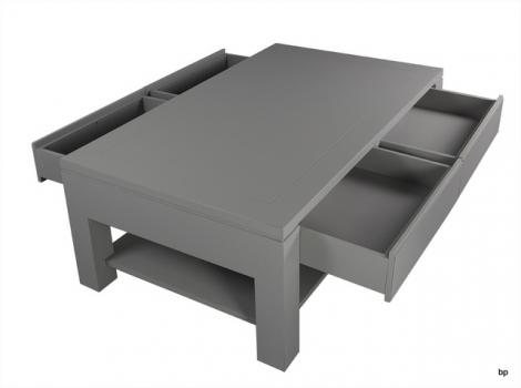 Mesa de centro rectangular Milú fabricada en madera de Cerezo macizo estilo Contemporáneo