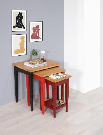 Mesa nido de roble macizo estilo Louis Philippe 