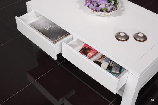 Mesa de centro rectangular Magalí fabricada en madera de Cerezo macizo estilo Contemporáneo