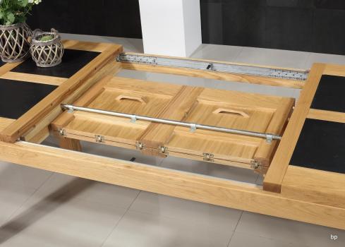 Mathis Solid Oak Contemporary style Rectangular extending Table