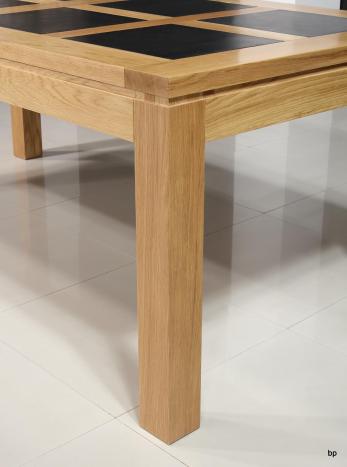 Mathis Solid Oak Contemporary style Rectangular extending Table