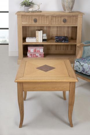 Pequeña mesa de centro fabricada en Roble estilo Directoire 
