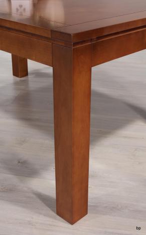 Mesa de comedor rectangular fabricada en madera de Cerezo macizo estilo contemporáneo 