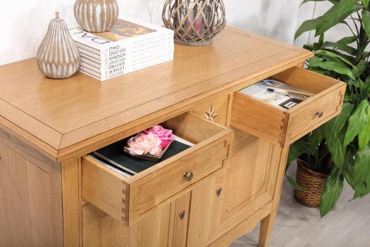 Aparador Rosa de los vientos en roble macizo en estilo Directoire