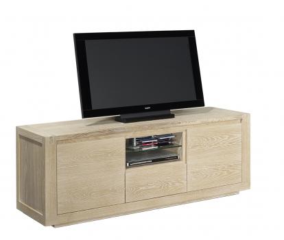 Mueble de tv Mathis fabricado en madera macizo en estilo contemporáneo 