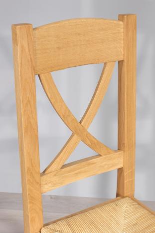 Silla de roble macizo de estilo rústico Acabado tradicional Olivier