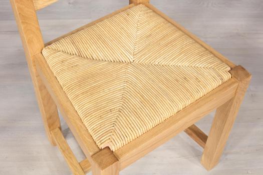 Silla de roble macizo de estilo rústico Acabado tradicional Olivier