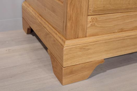 Loïc Solid Oak Louis Philippe style 3 drawer Wardrobe