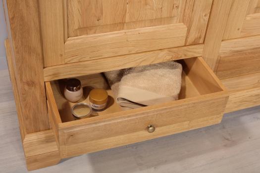 Loïc Solid Oak Louis Philippe style 3 drawer Wardrobe