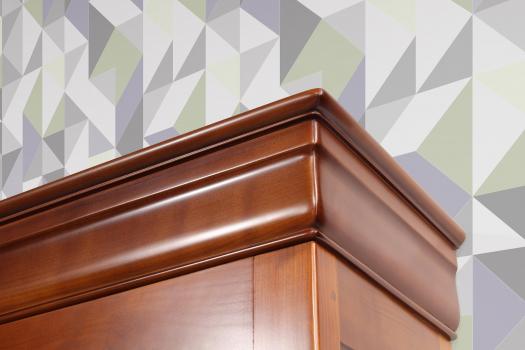Librería Céline de madera maciza de cerezo de estilo Louis Philippe con 5 estantes