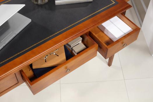 Escritorio Agathe fabricado en madera de cerezo macizo en estilo Directoire