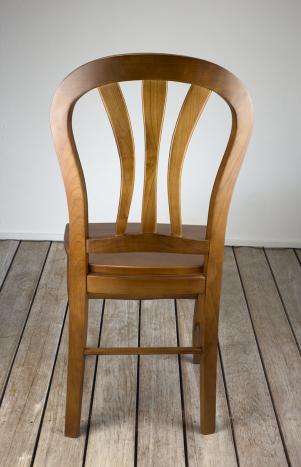 Silla Alice fabricada en madera de cerezo macizo en estilo Louis Philippe asiento de madera maciza