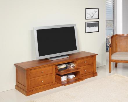 Mueble TV Laurence  fabricado en madera de cerezo estilo Directoire