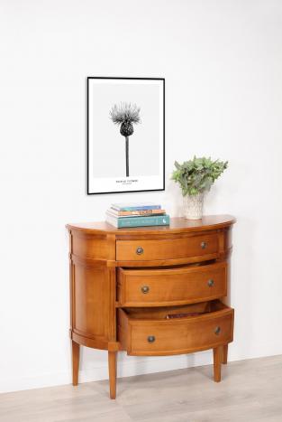 Cómoda de 3 cajones Armelle 1/2  en madera de Cerezo estilo Luis XVI