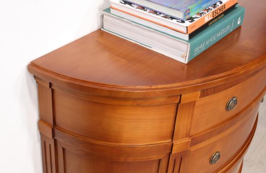 Cómoda de 3 cajones Armelle 1/2  en madera de Cerezo estilo Luis XVI