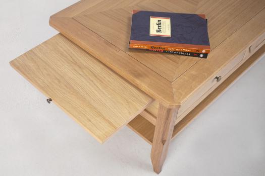 Mesa de centro Clément de roble de estilo Louis Philippe 