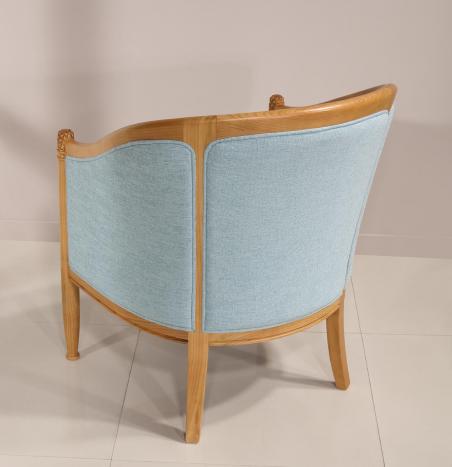 Sillón Caroline cabriolet fabricado en madera de haya macizo de estilo Louis Philippe