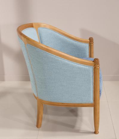 Sillón Caroline cabriolet fabricado en madera de haya macizo de estilo Louis Philippe