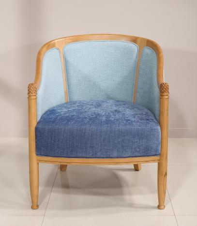 Sillón Caroline cabriolet fabricado en madera de haya macizo de estilo Louis Philippe