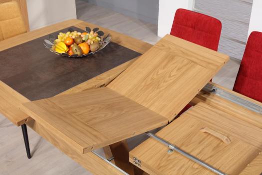 Mesa de comedor rectangular fabricada en madera de roble macizo con cerámica en estilo contemporáneo 
