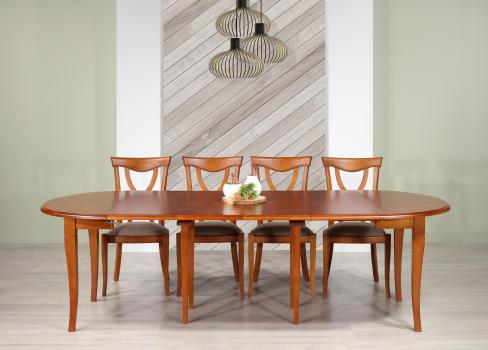 Solid Cherrywood Louis Philippe style Round extending Table
