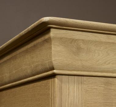 Armario de 2 puertas Jean-Olivier fabricado en madera de roble macizo al estilo de Louis Philippe PUERTAS CORREDERAS