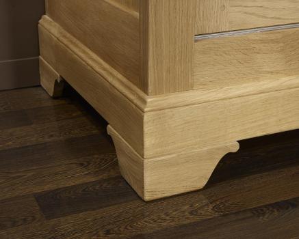 Armario de 2 puertas Jean-Olivier fabricado en madera de roble macizo al estilo de Louis Philippe PUERTAS CORREDERAS