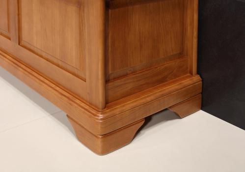 Banco Baúl Bruno fabricado en madera de roble macizo al estilo Louis Philippe