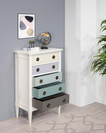 Judith Solid Cherrywood Directoire style Chest of Drawers or Commode