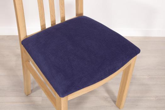 Silla de roble macizo Contemporánea Asiento azul Apolo Clément 