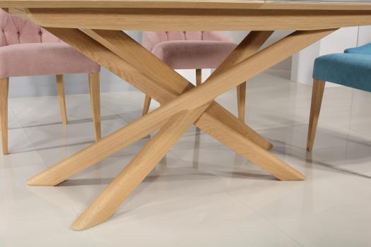 Mesa rectangular Stéphane de roble macizo y cerámica en su cubierta