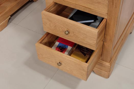 Escritorio ministerial Emmanuel en roble macizo en estilo Louis Philippe 