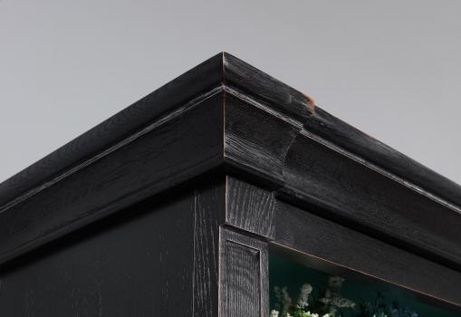 Biblioteca Naël de 6 puertas fabricada en madera de roble macizo estilo Directoire CON ESCALA