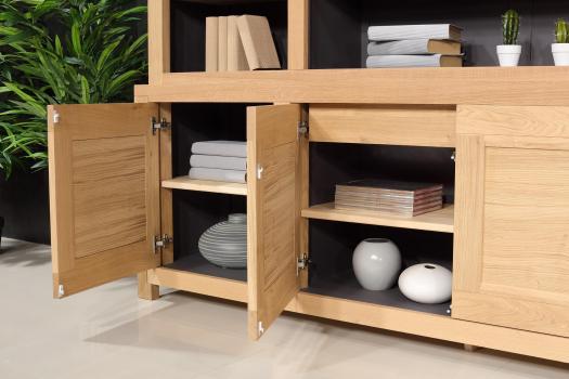 Estantería librería Julio de 2 cuerpos fabricada en madera de Roble de estilo contemporáneo 