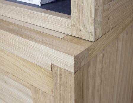 Estante Librería de 2 cuerpos Jules fabricado en madera de roble macizo en estilo contemporáneo 