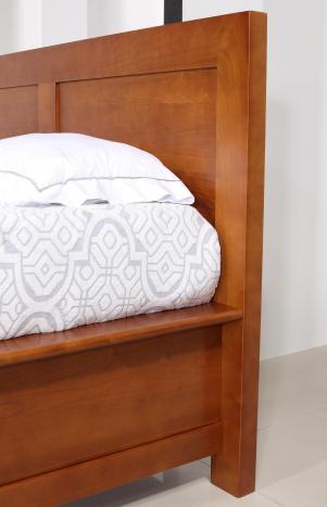 Cama fabricada en madera de cerezo maciza de estilo contemporáneo colección naturaleza160*200 