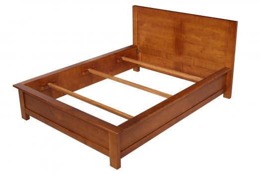 Cama fabricada en madera de cerezo maciza de estilo contemporáneo colección naturaleza160*200 