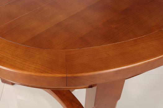 Mesa de comedor ovalada Dora fabricada en madera de cerezo macizo estilo rústico 170*110 