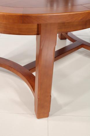 Mesa de comedor ovalada Dora fabricada en madera de cerezo macizo estilo rústico 170*110 