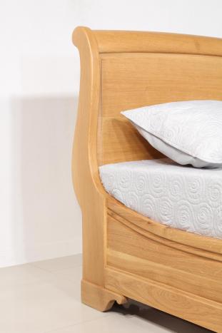 Cama fabricada en madera de roble macizo en estilo Louis Philippe de 160*200 1 DISPONIBLE