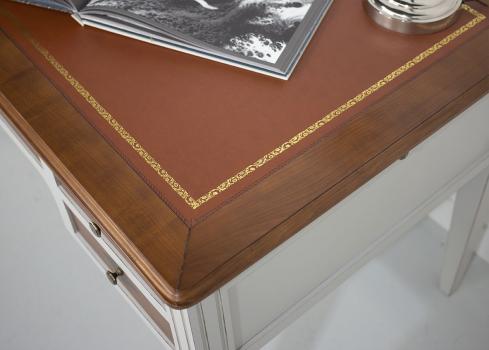 Escritorio Matilde fabricado en madera maciza de cerezo en estilo Directoire Bicolor 