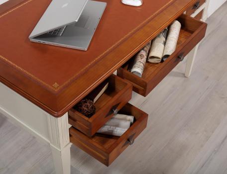 Escritorio Mathilde fabricado en madera de cerezo macizo estilo Directoire